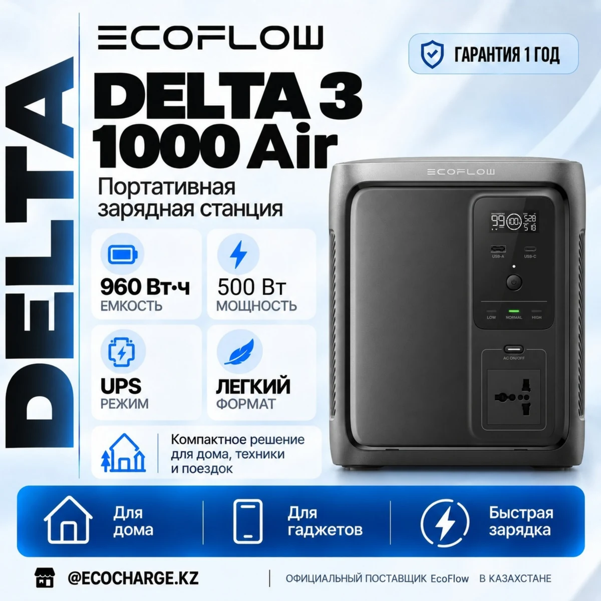 EcoFlow DELTA 3 1000 Air
